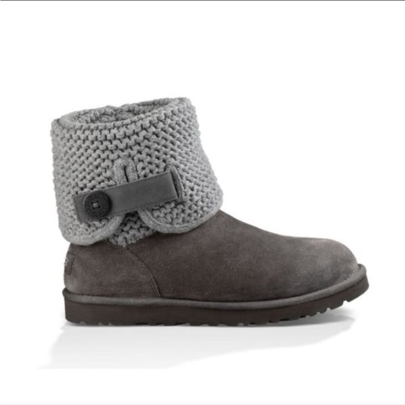 UGG Shaina Knit Suede Boots - Picture 9 of 9